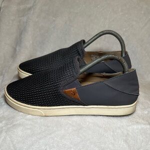 OluKai Women's Pehuea Slip-On Shoes Gray Size 9 Mesh